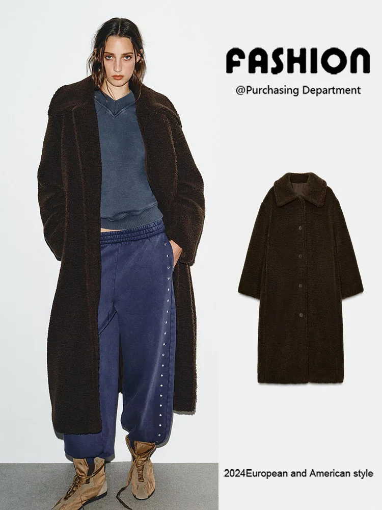 

Простое элегантное женское пальто на подкладке Long Sve Fce, новая зимняя верхняя одежда для поездок на работу, материал 00