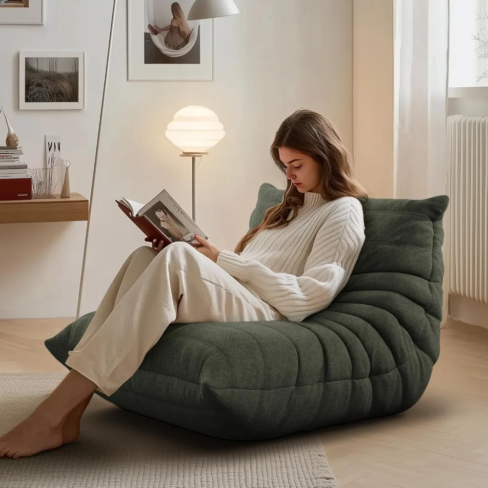 

Bean Bag Chairs for Adults Giant BeanBag Chair Sofa Fireside Togo Bean Bags Big Lazy Sofa for Living Room Bedroom Dorm