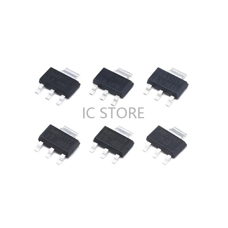 Kit de regulador de voltaje, 70 piezas, lm1117, AMS1117-1.2, AMS1117-1.8, AMS1117-2.5, AMS1117, 1,2 V/1,5 V/1,8 V/2,5 V/3,3 V/ADJ