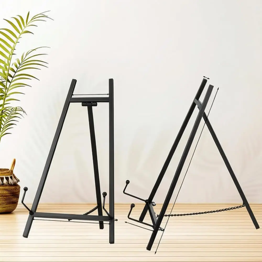 Portable Metal Art Easel Stand For Painting Canvas Wedding Welcome Sign Poster Frame Gallery Studio Display view 5