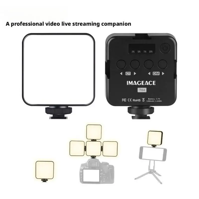 

Портативная мини-лампа для камеры с двойной цветовой температурой, для мобильной фотографии и прямых трансляций