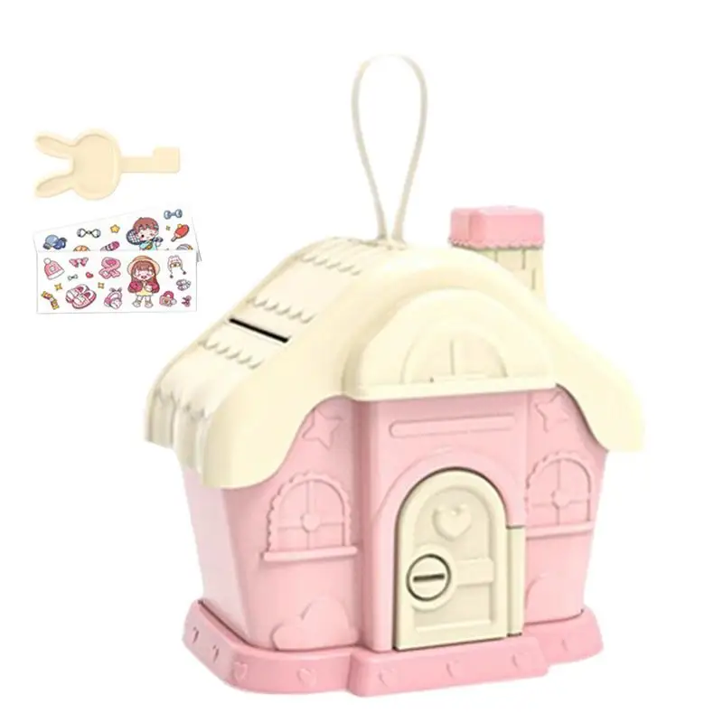 

House Shape Money Bank Money Saving Pot Coin Bank Money Saving Box Piggy Bank For Kids Children