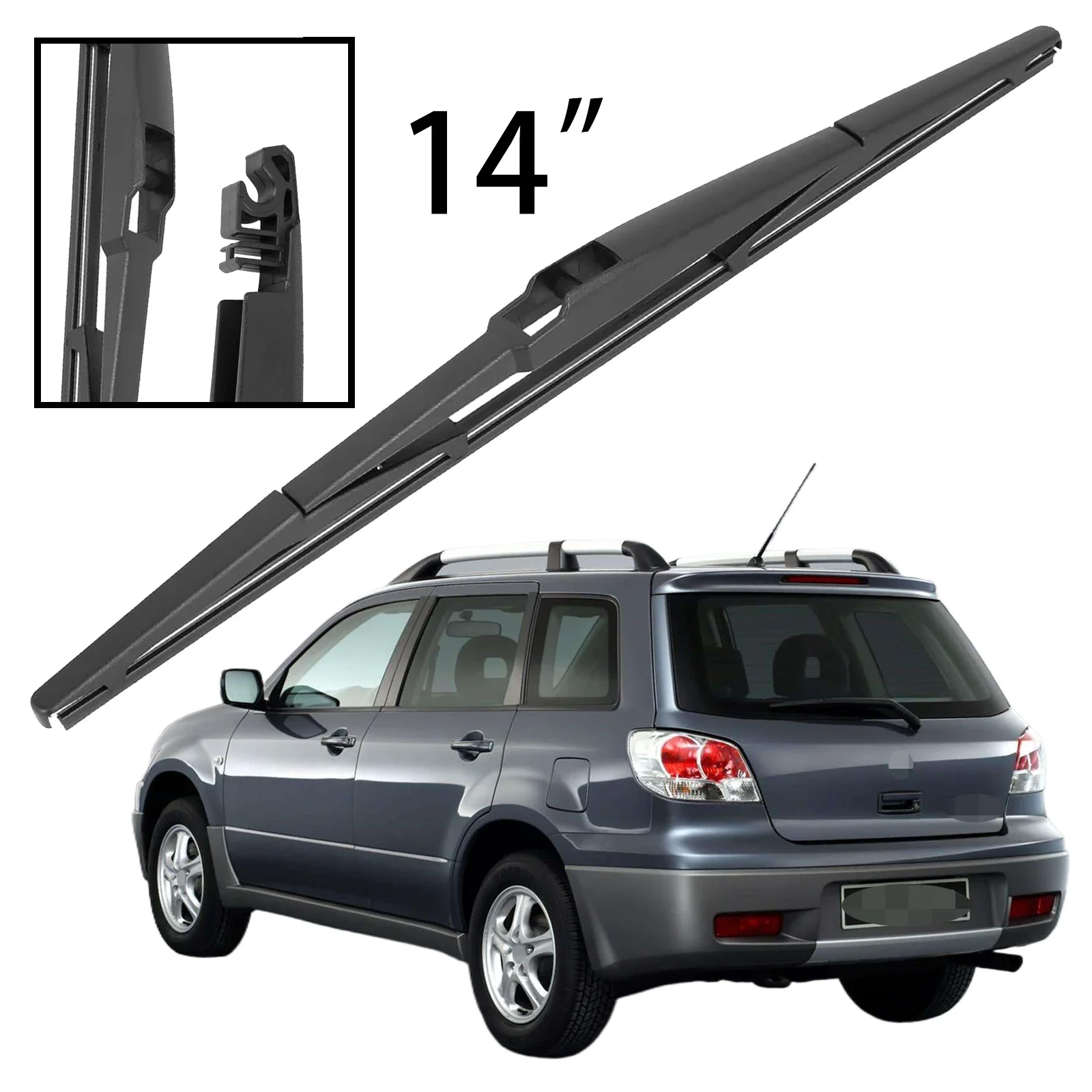 

14" Rear Windshield Windscreen Washer Wiper Blade For Mitsubishi Outlander MK1 CU ZE ZF 2003-2006 Car Accessories Accsesories