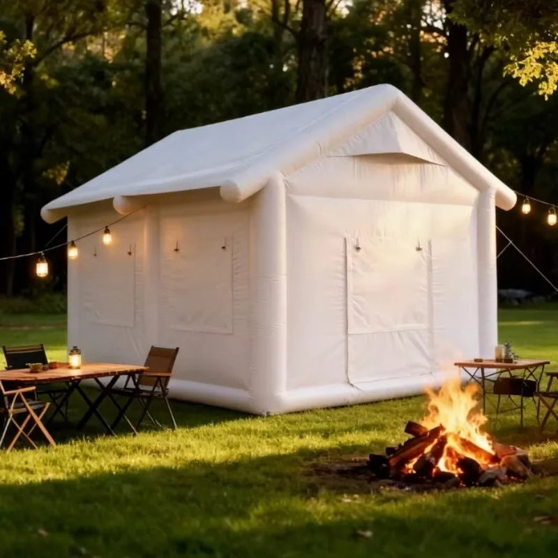 2026 Custom Large PVC Inflatable Four-Season Camping Tent Waterproof Portable Outdoor Air House for Luxury Multi-Person