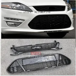 Glossy Black 2011--2013 for Ford Mondeo Front Grille Around Trim Front Center Grill Grille Cover Trim