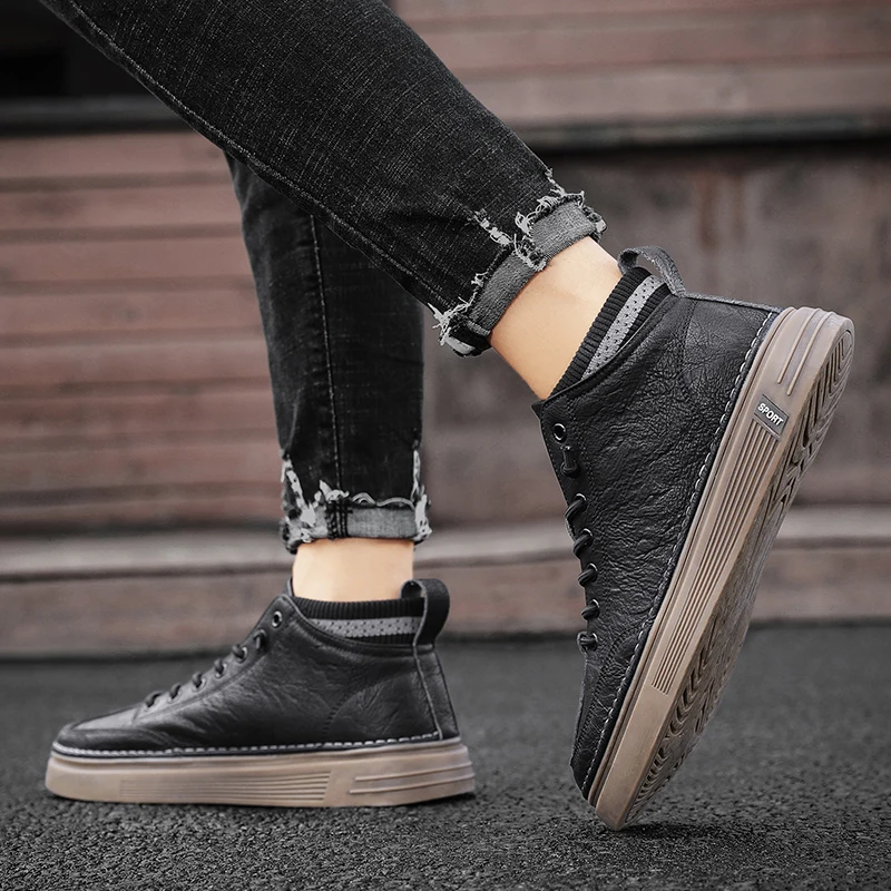 أحذية Fipatbu الجلدية للرجال: أحذية رياضية لزيادة الارتفاع مع نعال مخفية مقاس 2.36 بوصة - نمط فستان كاجوال عالي الجودة #6