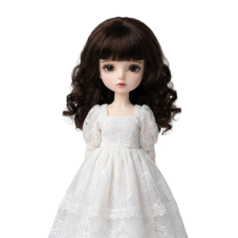 D20313 All Sizes Princess Long Curly BJD Mohair Wigs Suit For Size 3-4inch to 10-11inch Wholesale Doll Hair Cheap Accessories