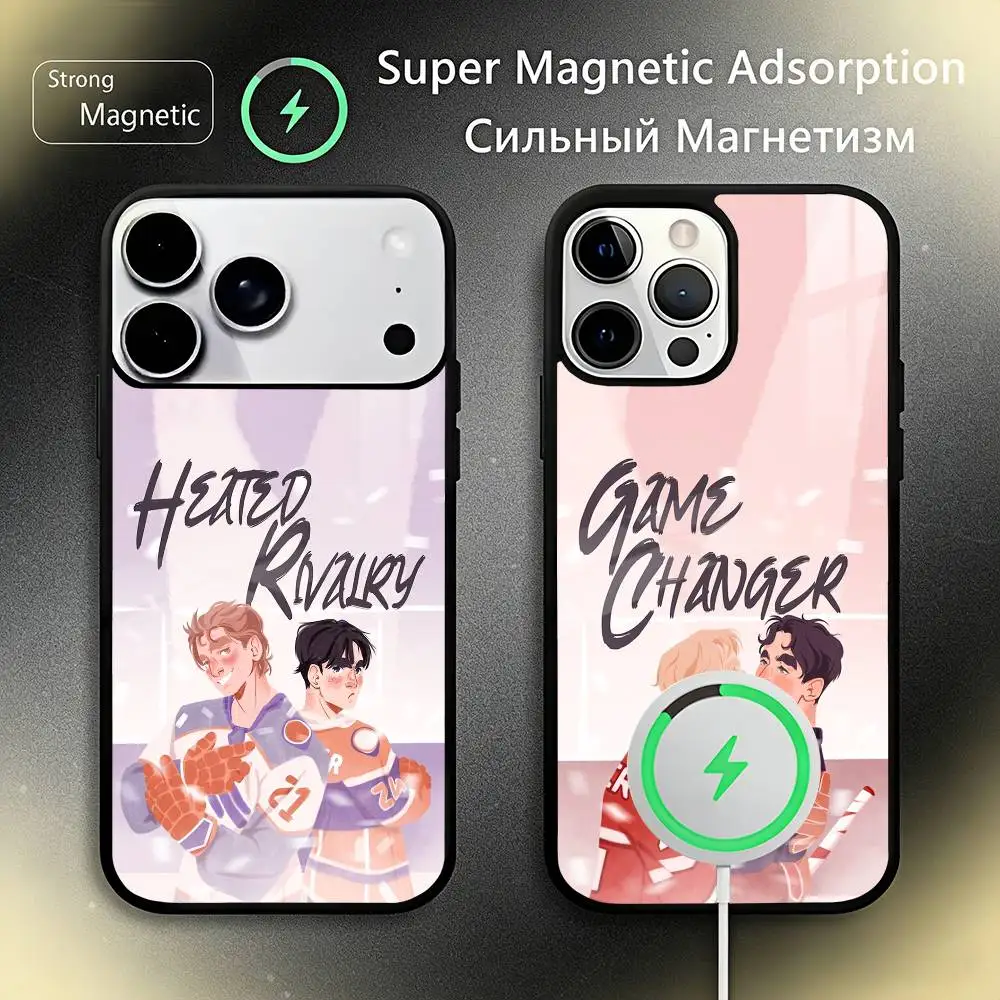 

Чехол для телефона Heated Rivalry S-Shane Hollander I-Ilya Rozanov для iPhone 17, 16, 15, 14, 13, 12 Plus, Pro Max с поддержкой беспроводной зарядки Magsafe