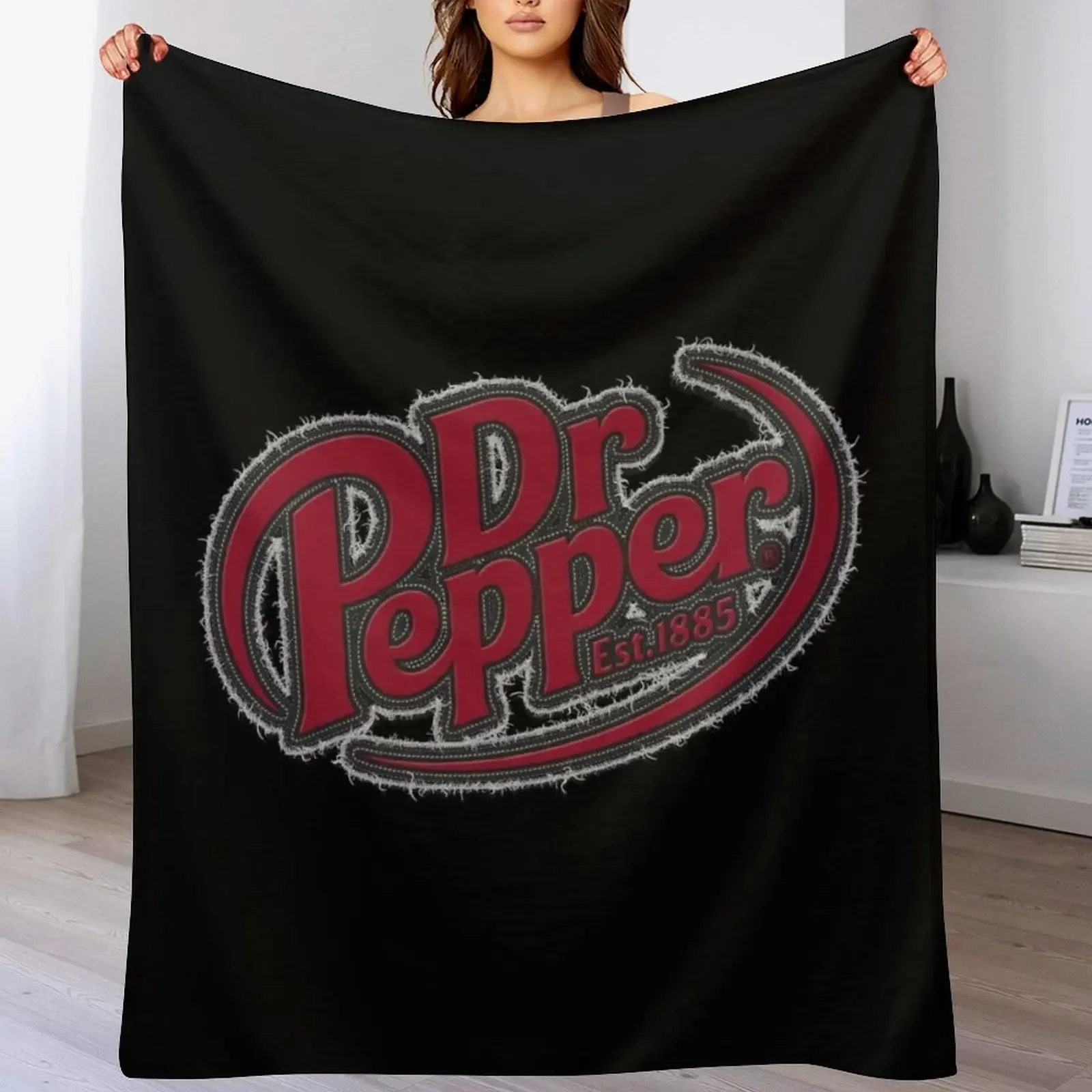 est 1885 dr pepper Throw Blanket Decoratives blankets and throws Polar Thins Blankets