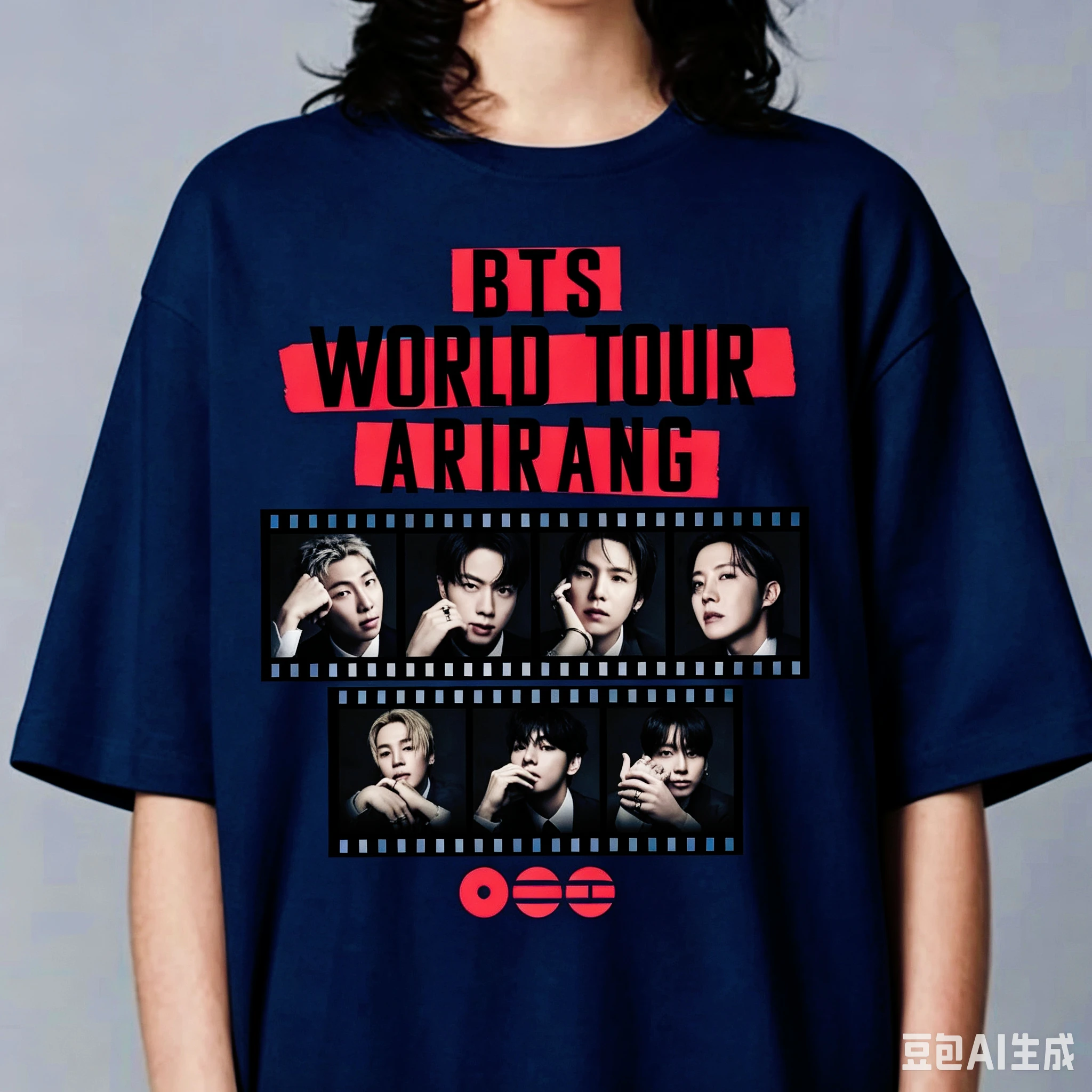 2026 Arirang Album Tour Film Strip Grafik T-Shirt für Männer und Frauen, Sommer Baumwollkleidung, Modisches Kurzarm-Oberteil, Streetwear – Detail 6