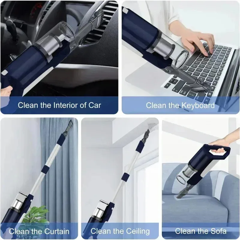QZA4-whall cordless vacuum cleaner, 25kpa suction 280W brushles motor 4 in 1stick vacuum cleaner, handheld vacuum up to 55min,