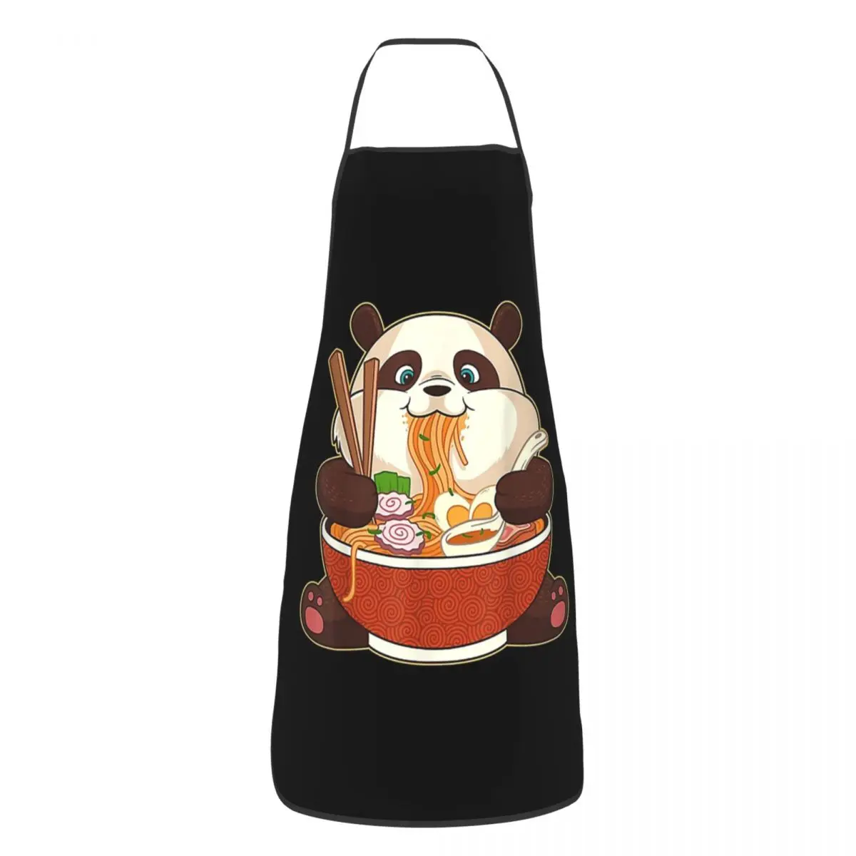 Anime Panda Otaku Japanese Ramen Noodles Gift Apron Kitchen Chef Cleaning Tablier Cooking Cuisine Bib for Women Men Gardening