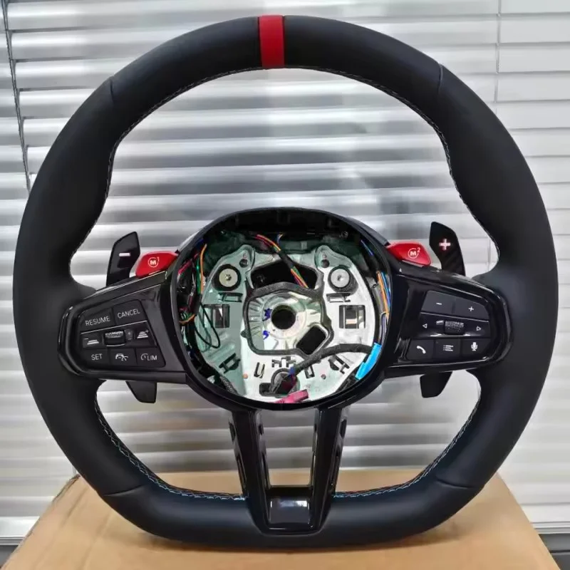 Volante de carro em couro para BMW G20 G30 X3 G01 X4 G02 G80 G22 G31 G32 G11 G12 G05 G06, acessórios para o interior do carro.