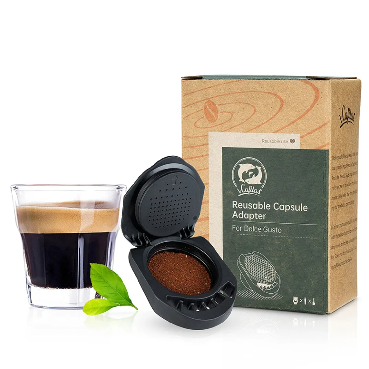 Reusable Capsule Adapter  Dolce Gusto Coffee Capsule Convert Compatible with Genio S,Piccolo Machine Coffee Accesso