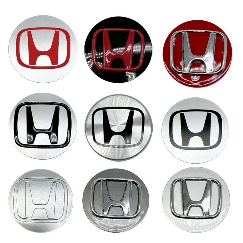 4pcs 69mm 62mm 58mm For Honda Car Wheel Center Cover Rim Hub Caps Accord Fit Jazz CRV CRZ City Alice Odyssey Badge logo Emblem