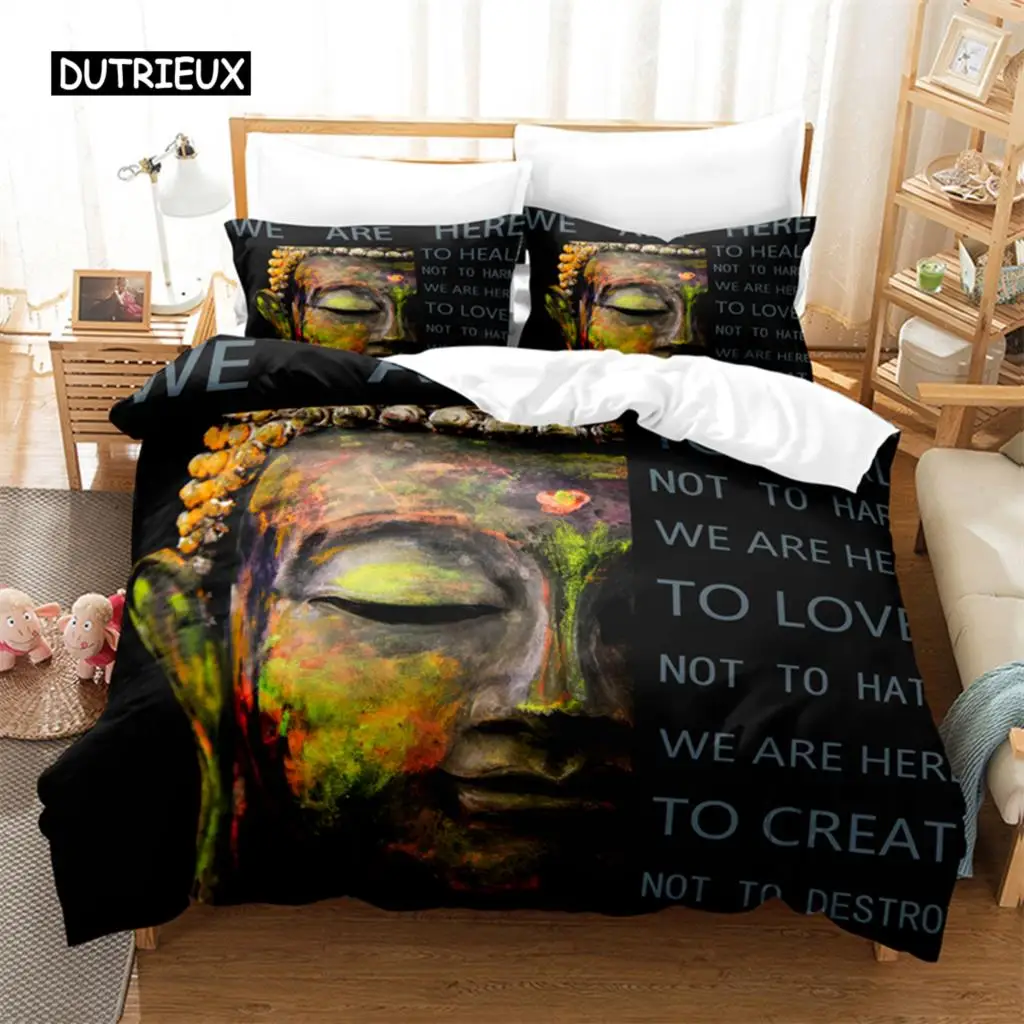 

Buddha Bedding Set Duvet Cover Set 3d Bedding Digital Printing Bed Linen Queen Size Bedding Set Fashion Design