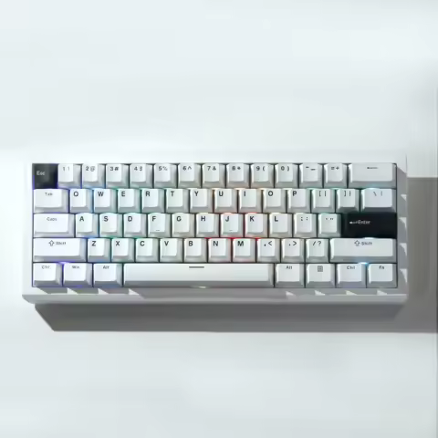 ZUOYA GMK61 Gasket structure 60% Bluetooth 2.4G Wireless Hot-swappable Customized Mechanical Keyboard RGB Backlit for Mac Win PC