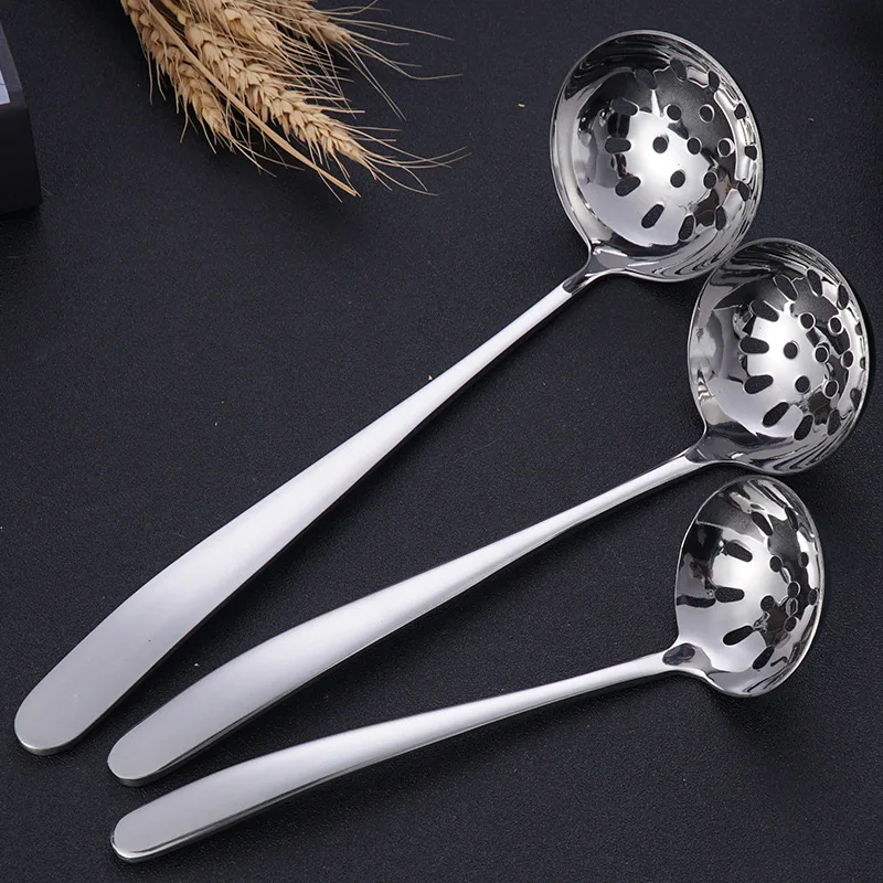 Wholesale Stainless Steel Spoons Cookware Hot Pot Spoons Cooking Tools Colander Filters