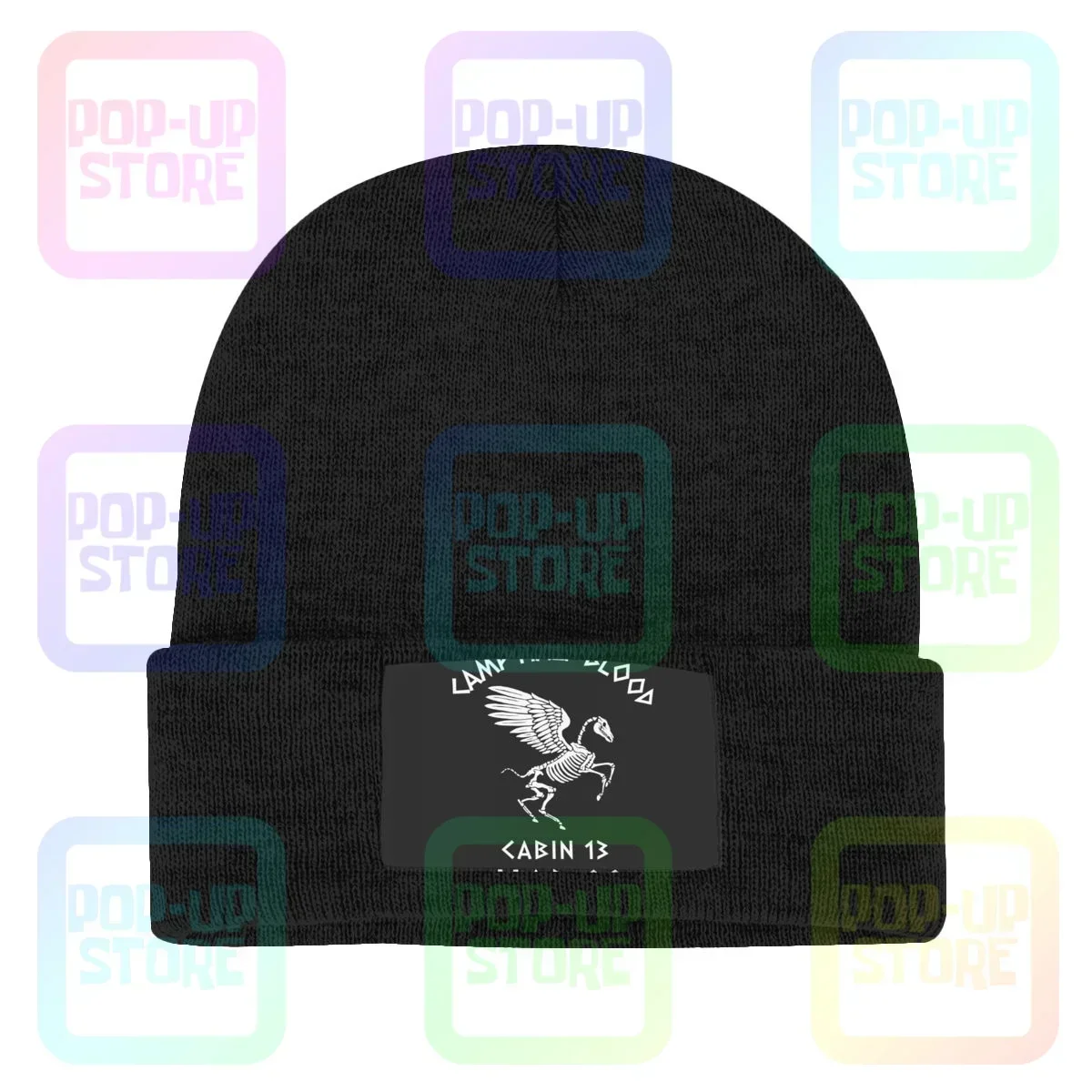 Cabin 13 Camp Half Blood Skeleton Hades Percy Jackson Olympians Boy Knitted Beanie Hat Beanies Cap Rare Vintage