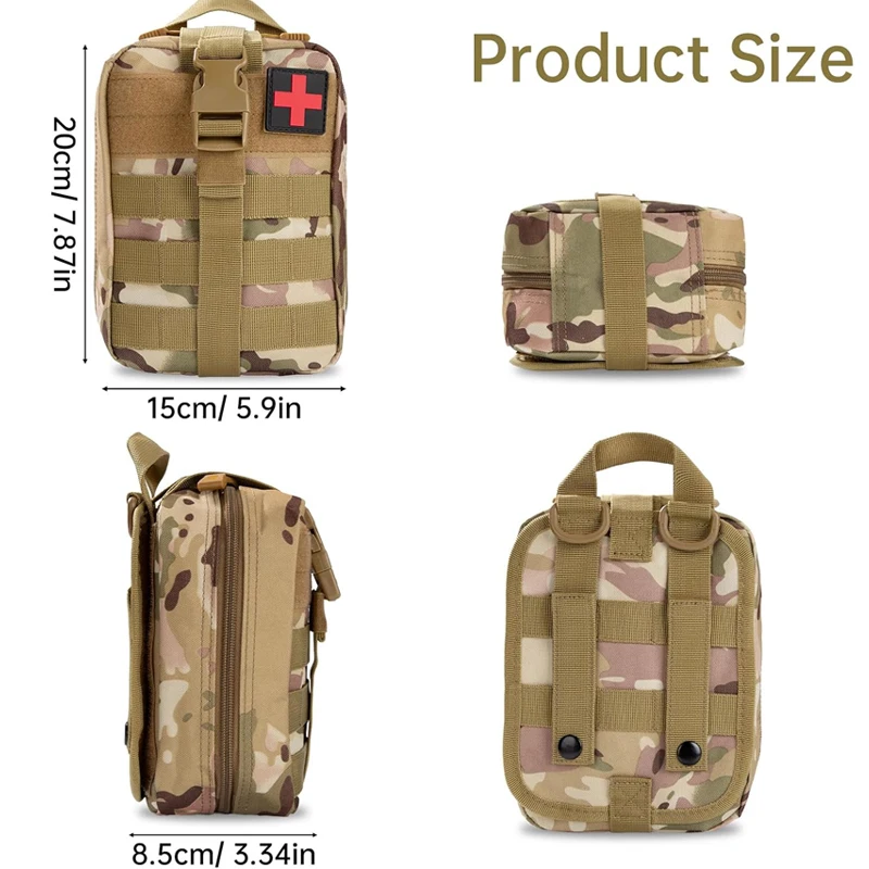 315 Pieces First Aid Kit, Tactical Survival Kit Camping, Hunting, Hiking, etc. Multi-Purpose Portable Mountaineering Bag