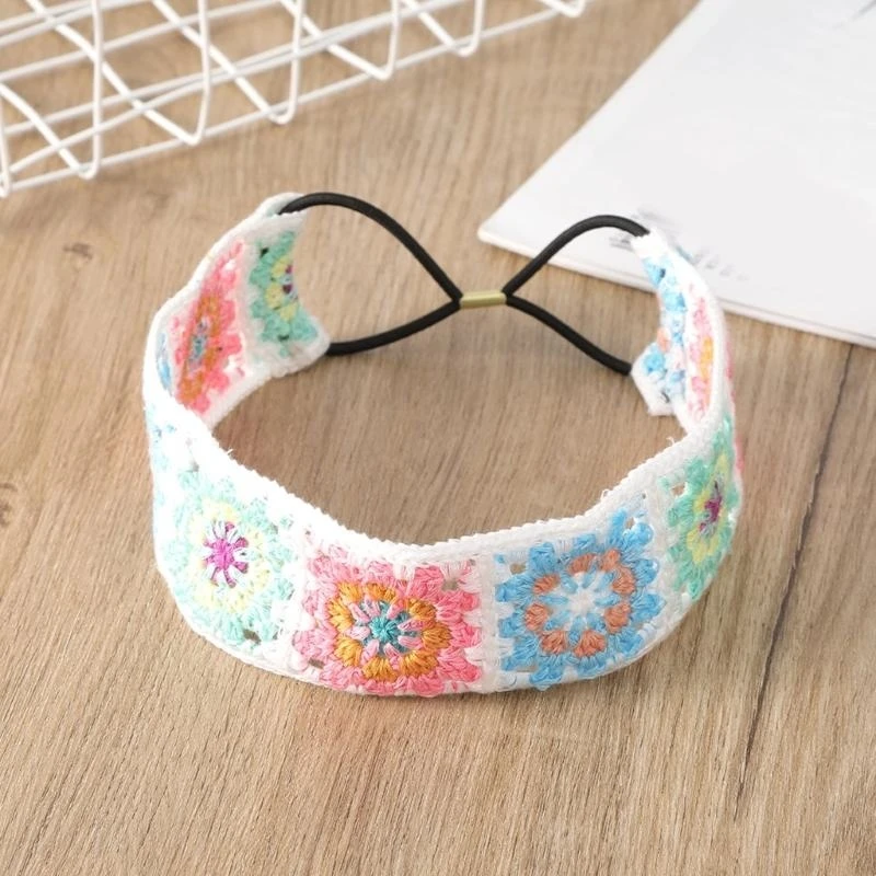 Y5GC Floral Bandana Headband Turbans for Women Soft Headscarf Vintage Turban