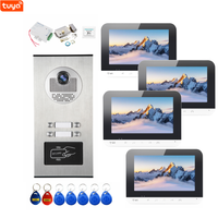 WIFI Video Building Intercom System 2-12 Units Apartment Video Doorbell Tuya Smart Video Door Phone With Door Lock Access Kits