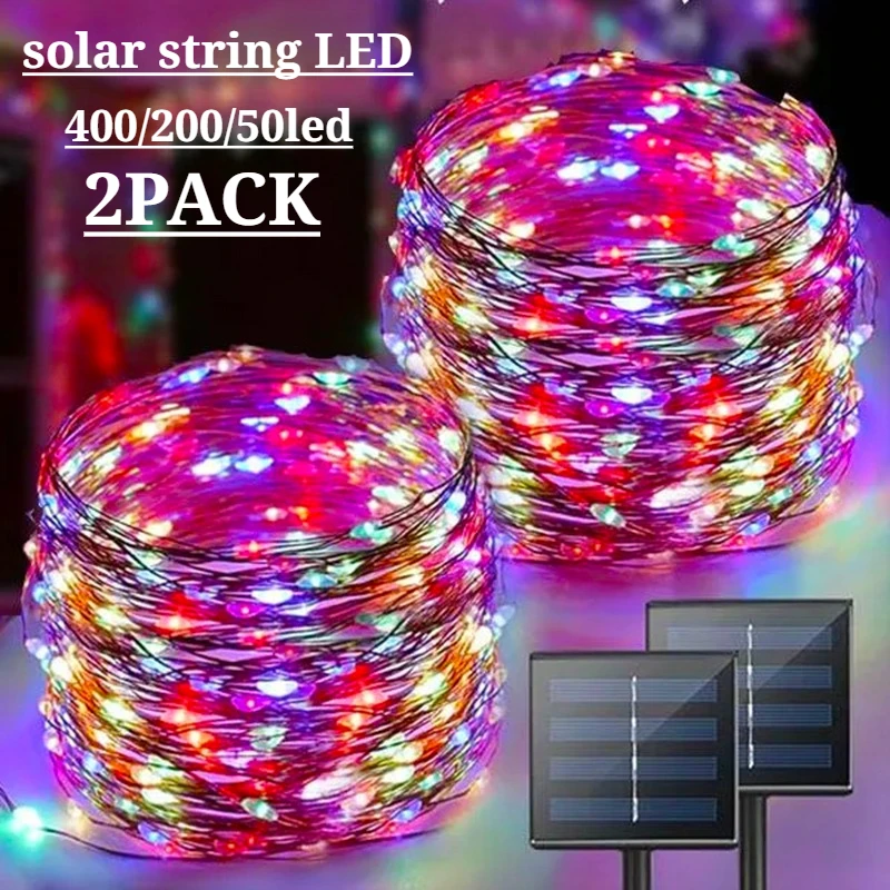 

Solar Christmas String led Lights 8 Modes Waterproof Outdoor for Christmas Decorations Fairy Lights for Garden Patio Backyard