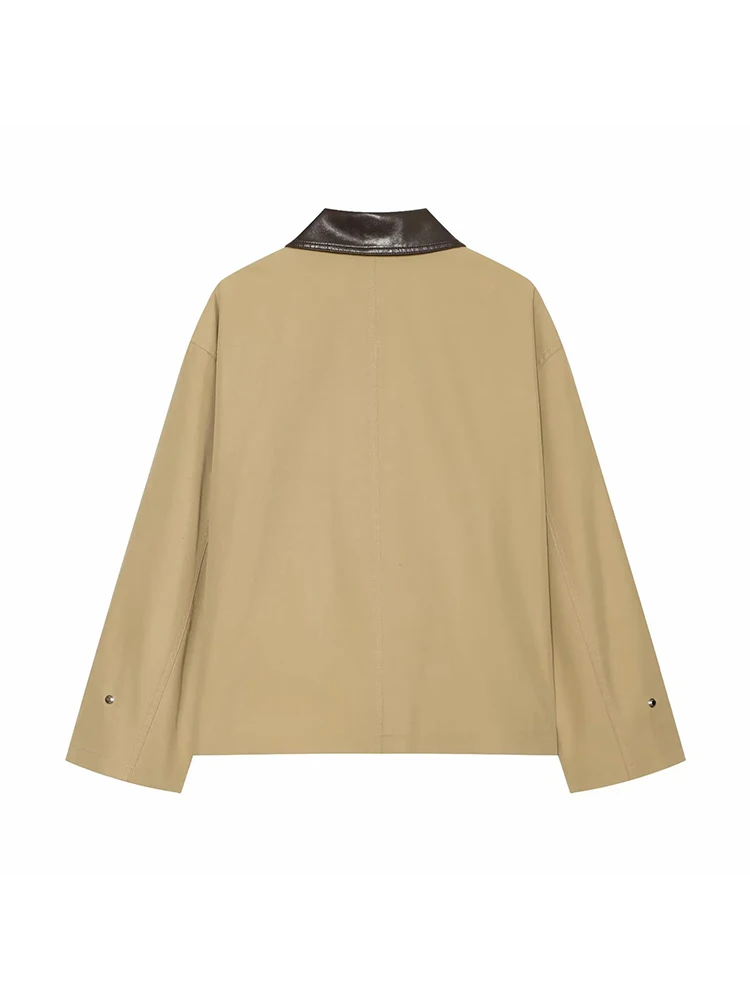 Women Autumn New Single-breasted Jacket Women's Commuting Casual Style Lapel Long Sleeved Loose Short Lady Jacket