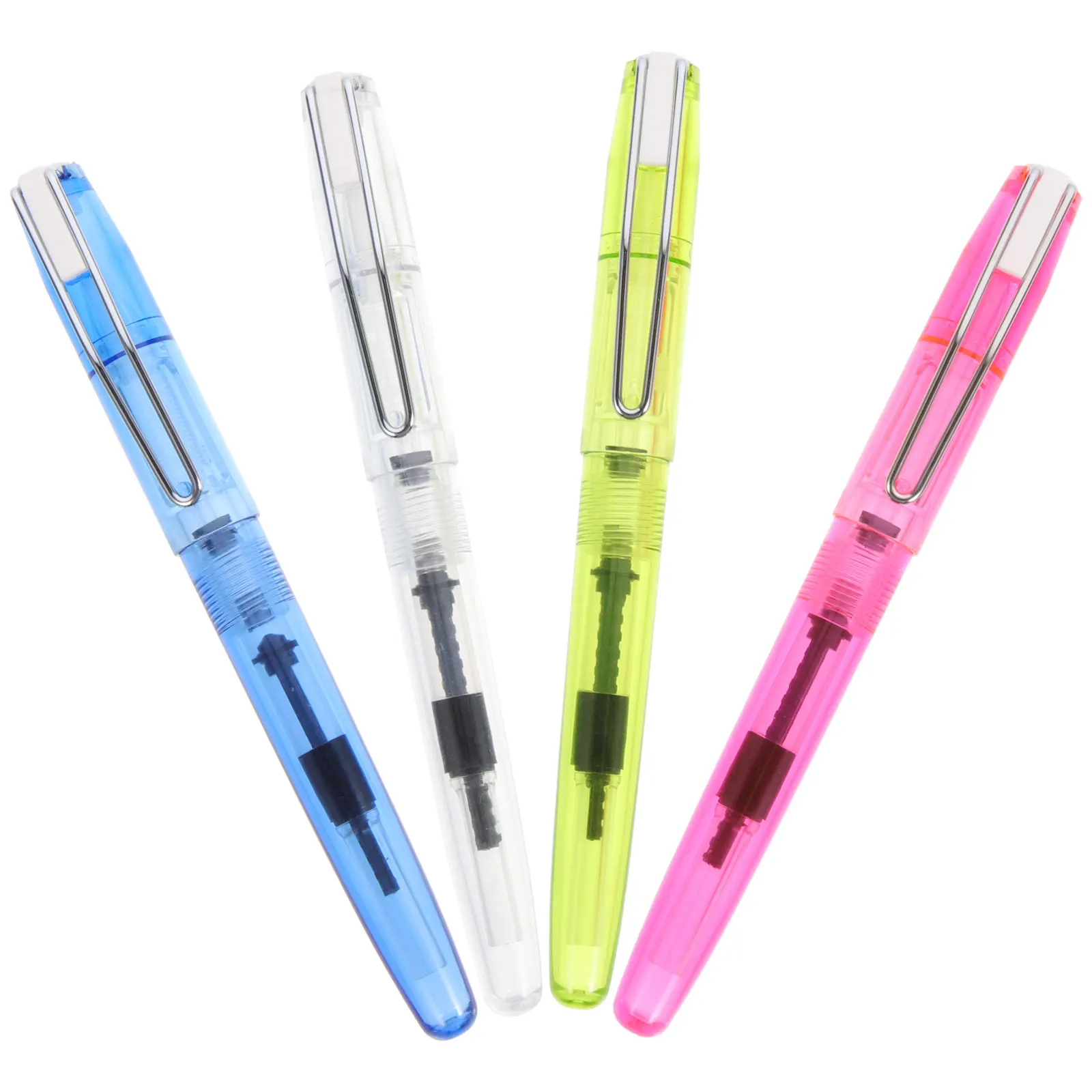 

4 Pcs Watercolor Brush Pen Refillable Fountain Pen Multicolor Paint Pens Calligraphy Art Drawing Reusable Large Ink Storage