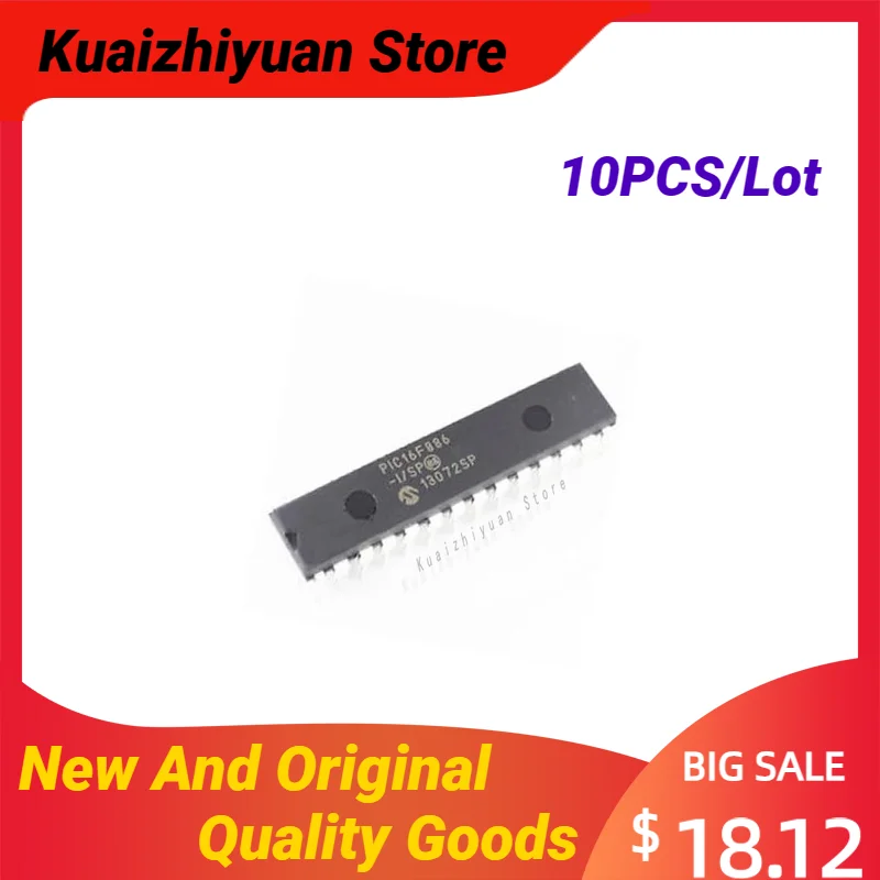 10PCS/Lot New And Original PIC16F886 DIP28 PIC16F886-I/SP DIP-28 Single-Chip Micro Controller Chip Quality Goods