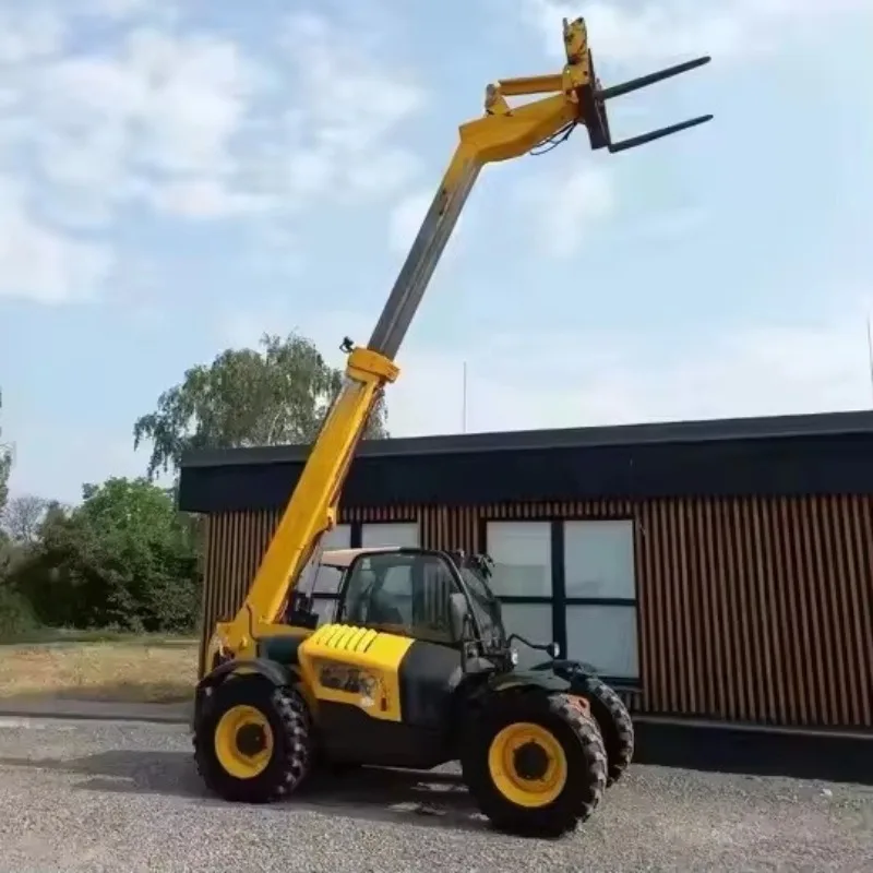 Powerful 85hp Diesel Engine Telescopic Handler 3T 4T 4.5T Telehandler Forklift 4x4 Rough Terrain Boom Loader with Cabin