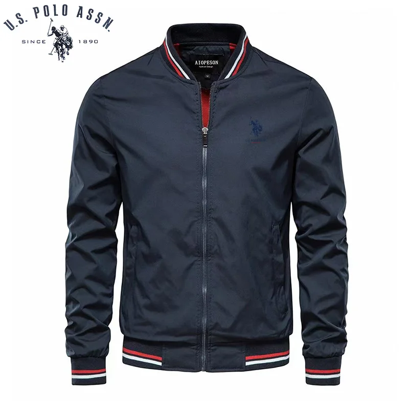 العلامة التجارية للرجال يو اس بولو اسن. معطف واق من المطر منذ عام 1890، سترة سريعة الجفاف، حماية من الشمس في الهواء الطلق، صيد السمك، ركوب الدراجات، الرياضة