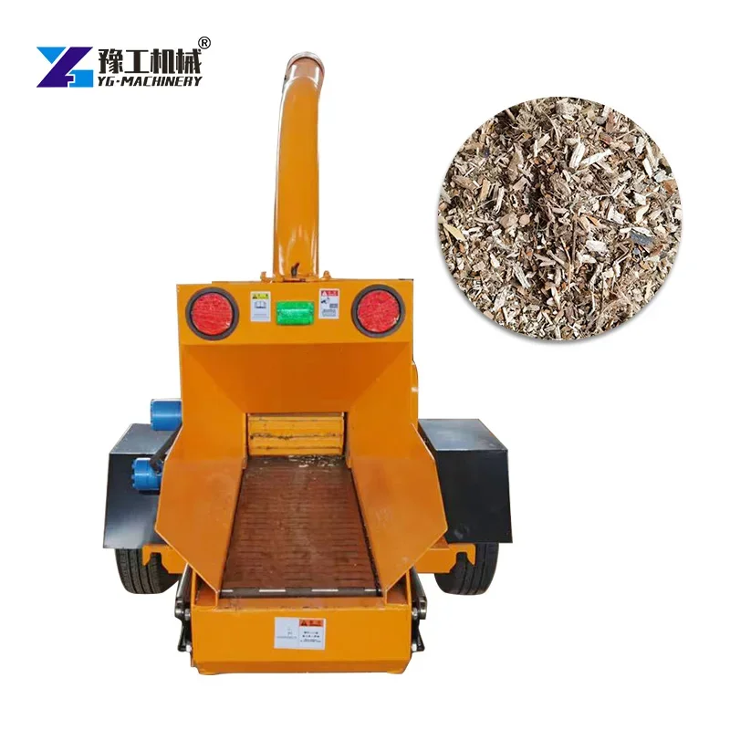 32Hp 55 HP Mobile Diesel Wood Crusher Machine Wood Shredder Tree Branches Shredder Factory for Sale Garden Wood Chipper