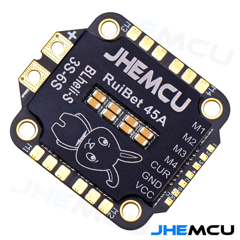 JHEMCU RuiBet 45A 55A ESC BLHELI_S Dshot600 4w1 bezszczotkowy ESC 3-6S 30.5X30.5 M4 dla RC FPV Freestyle kontroler lotu Drone