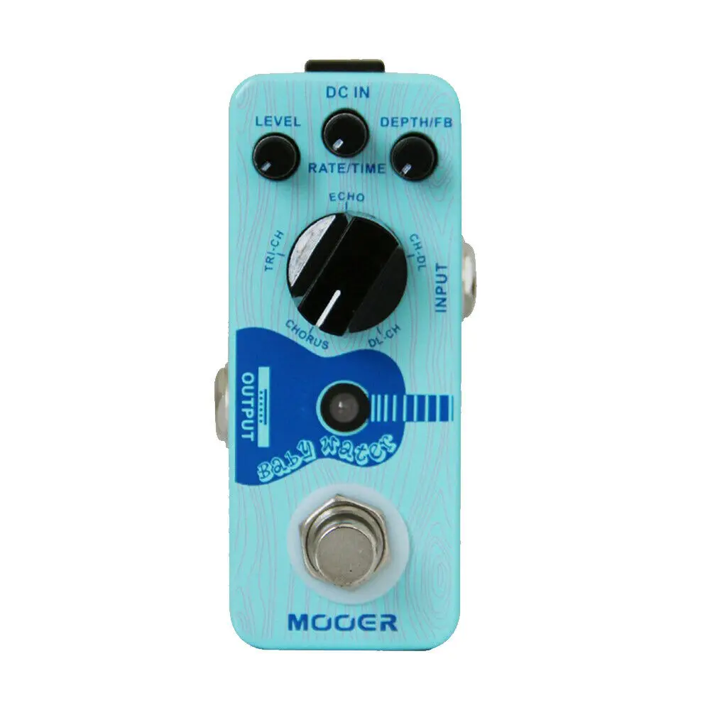 Mooer Guitar Effect Pedal True Bypass 5 Modes Baby Water Delay Amp Chorus Acoustic Guitar Pedalboard Compressor Pedal Effector