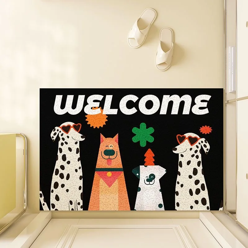 

Cute Funny Mats for Entrance Door Mat Funny Door Mats Outdoor Doormat Rug PVC Kitchen Carpet Colorful Can Be Cut Home Decor