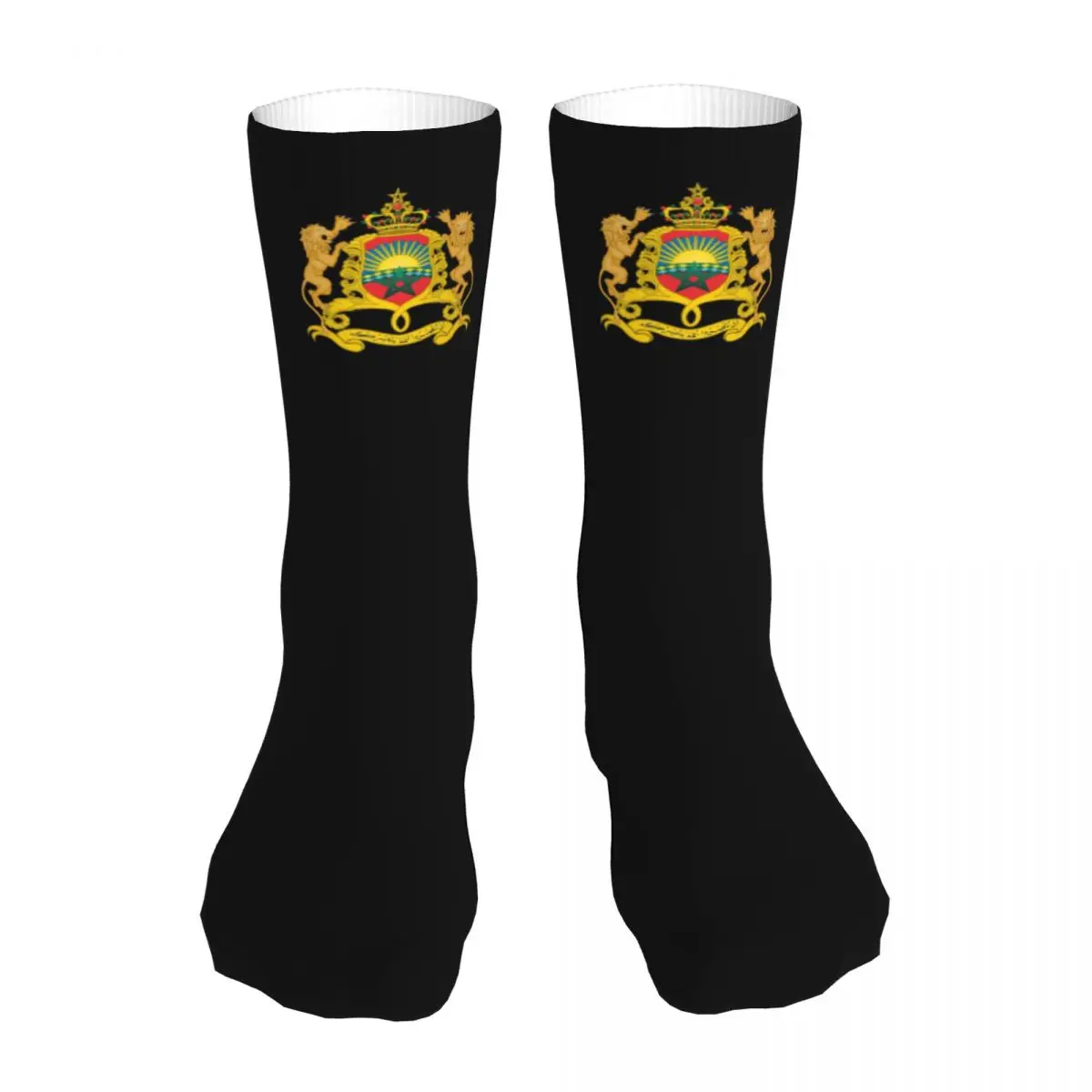 Kingdom Of Morocco Socks Men Women Fashion Morocco Of Arms Socks Hip Hop Spring Summer Autumn Winter Socks Gifts