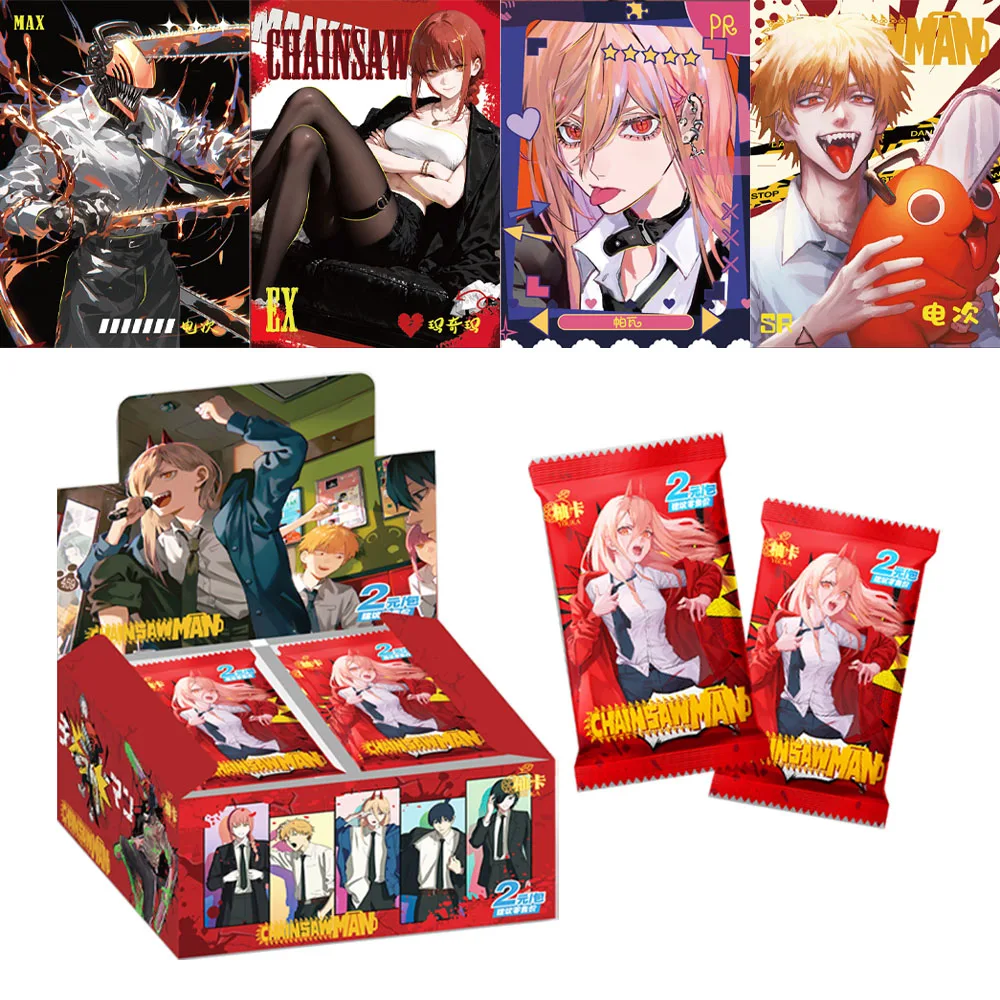 

2026 New Chainsaw Man Collection Cards MAX Exquisite Characters Hot Blooded Cool Battle Cards Boys Girls Favorite Gifts Toys