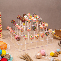 Acrylic Clear Lollipop Rack Candy Lollipop Stand DIY Wedding Party Cake Display Holder Round Square Rectangle Supermarket Store