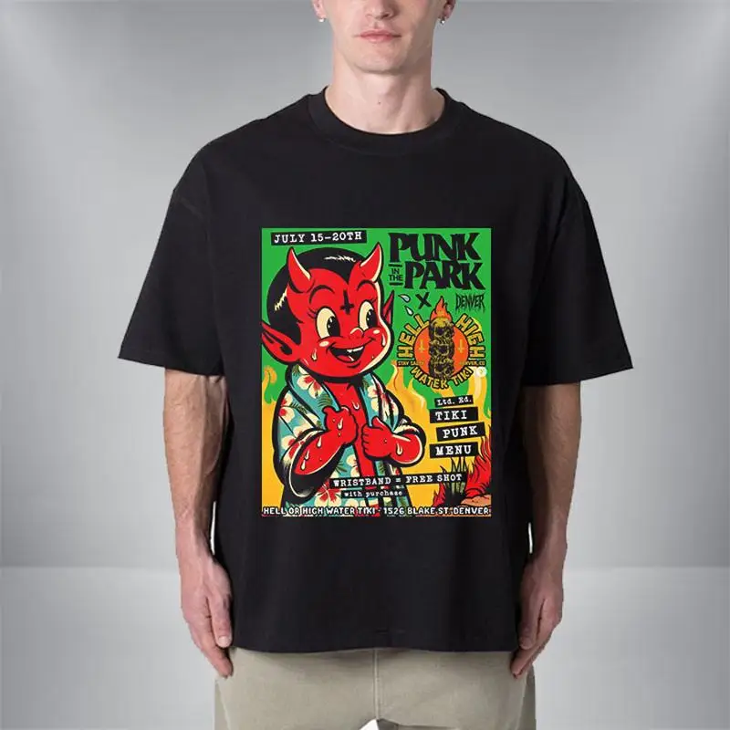 تي شيرت Punk In The Park Fest Hell or High Water Tiki يوم 15 20 2025 Denver Uni