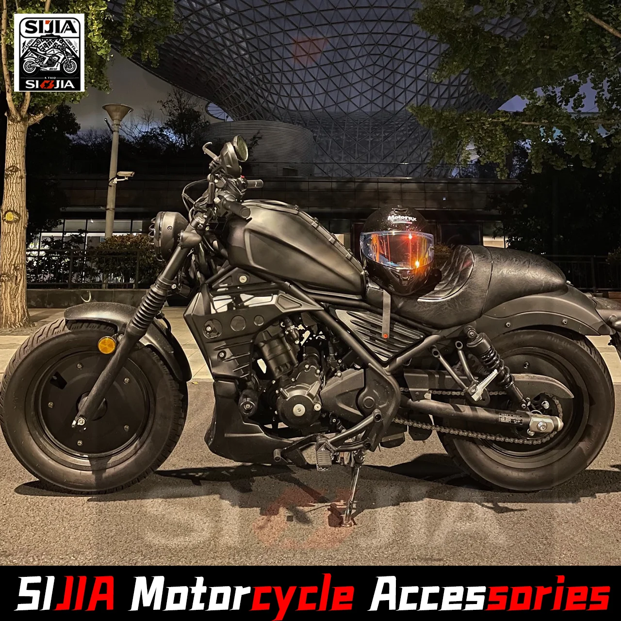 Suitable for Honde Rebels cmx300/cmx500 Modified Hub Cover Universal Closed Black Retro Decorative Cover 2017-2023