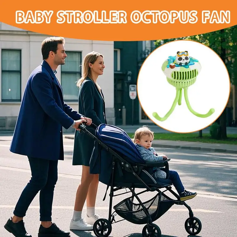 Portable Stroller Fan Personal Fan Clip On Stroller With 3 Speed Settings Toddler Travel Cooling Accessories For Crib Carseat