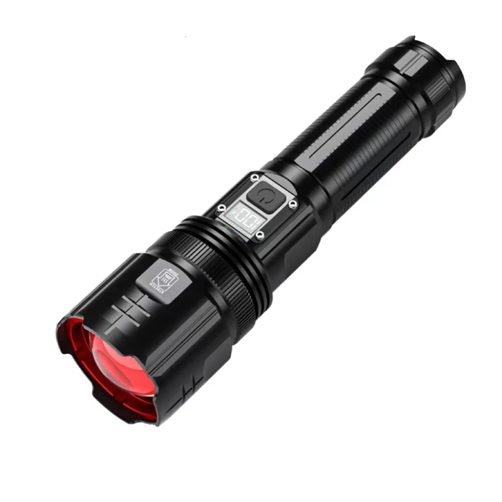 Powerful Led Flashlight For Dexu Zoomable Torch Outdoor Lighting Portable Searchlight Hiking Camping Emergency Work Lamp
