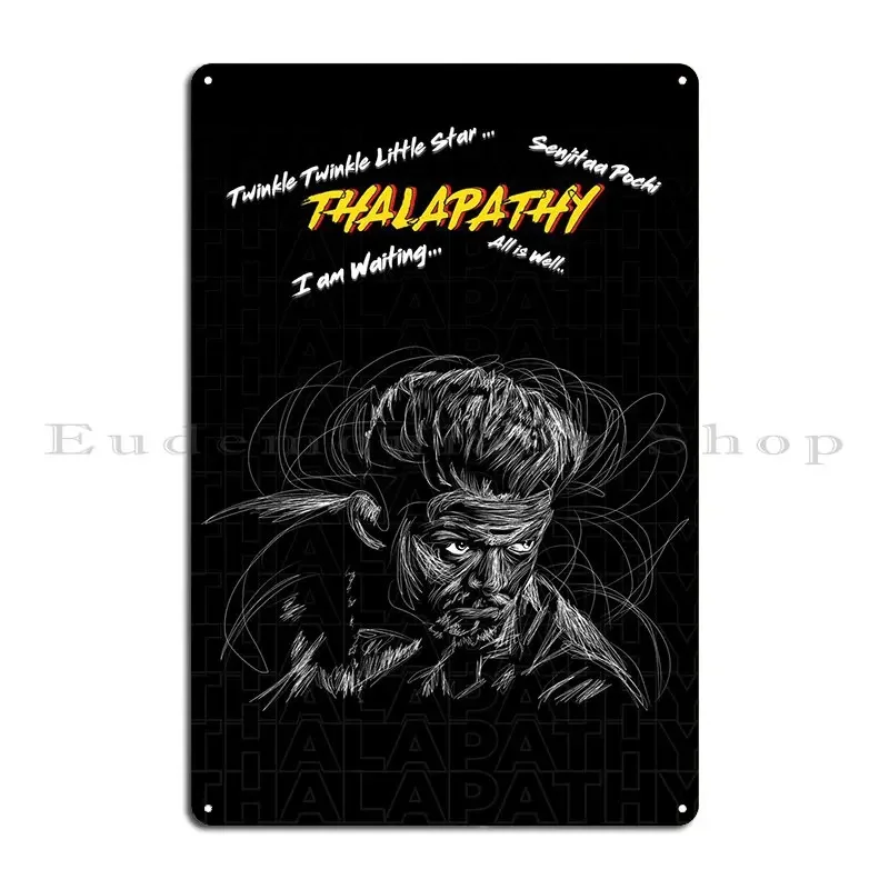 Thalapathy Vijay Bigil Metal Signs Party Custom Club Party Pub Plates Tin Sign Poster