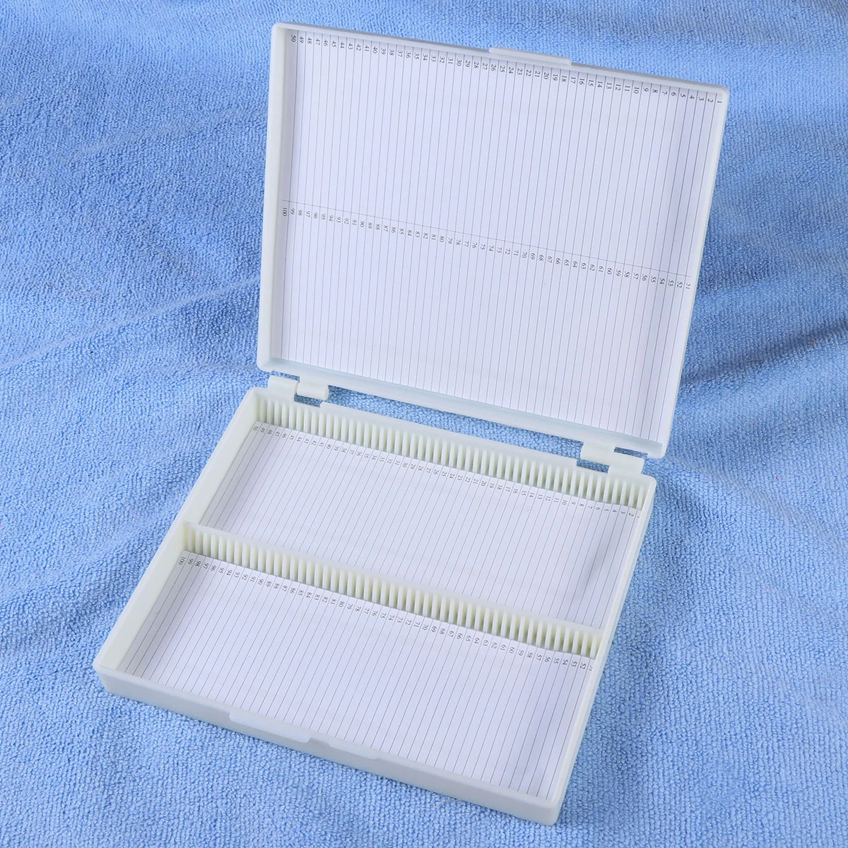 100 Grid Professional Storage Box Microscope Slide Storage Box Slide Capacity Box Storage