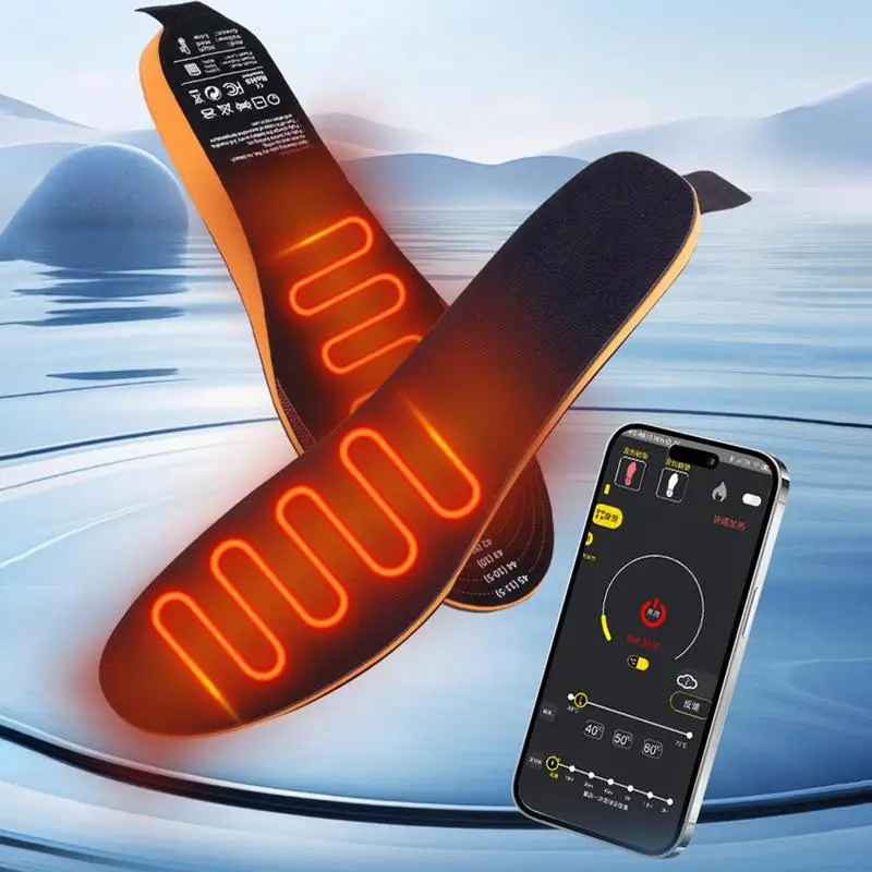 

Winter USB Heated Insoles with 3000Mah Battery Wireless Temperature Adjustment Electric Foot Thermal Pad For Men Women