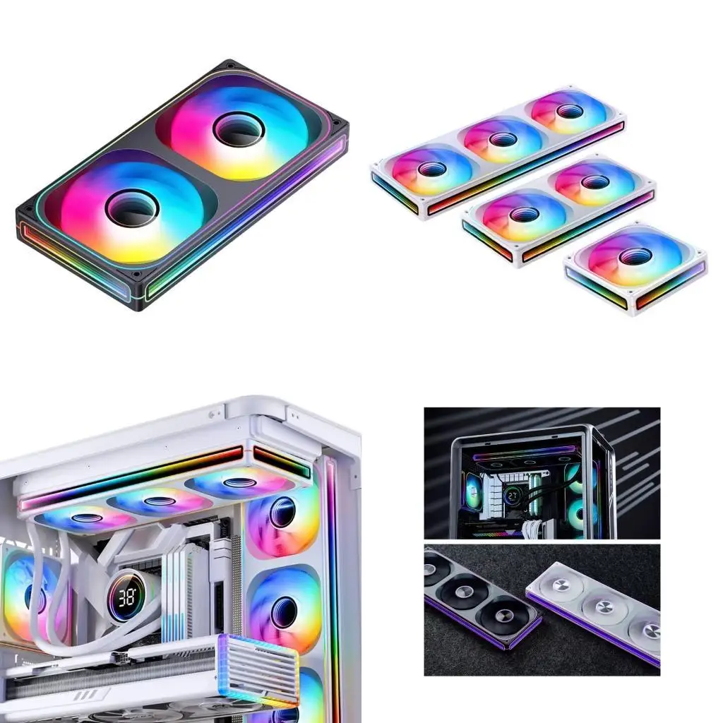 

652F 120 240 360 вентилятор с одним кадром 3 x 120 мм вентилятор RGBS с жидкими динамическими подшипниками и светодиодами