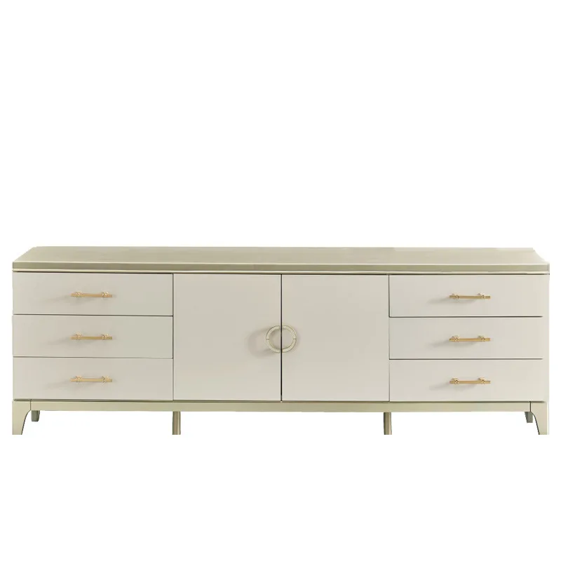 

New American light luxury solid wood living room coffee table combination post-modern simple small apartment floor customization