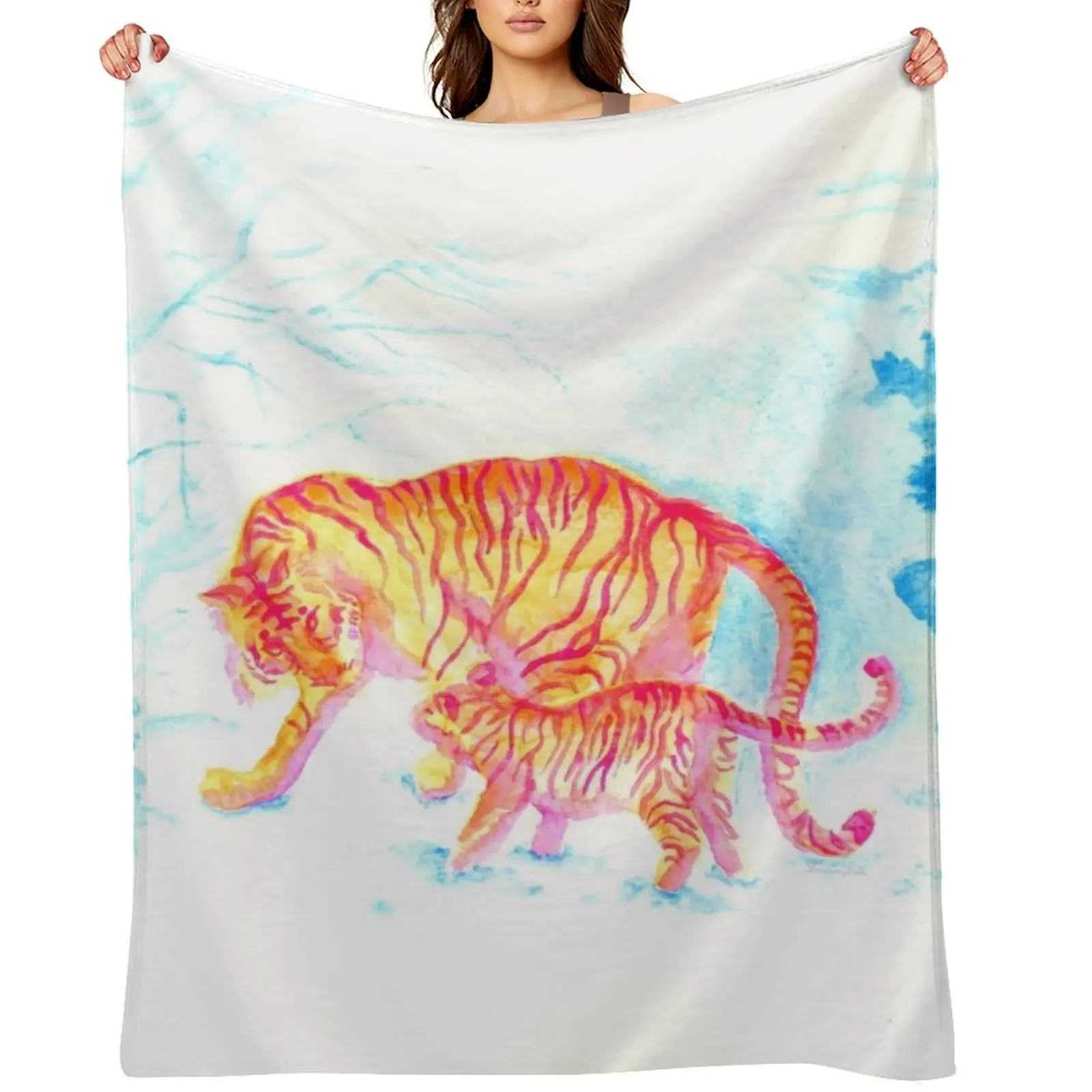 

Baby New Year: Year of the Tiger Throw Blanket Luxury Thicken blankets ands Tourist Luxury Throw Blankets