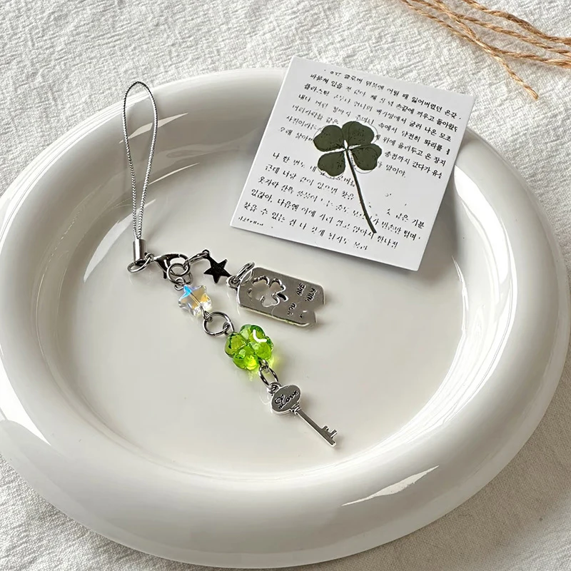 Transparent Keychain Cute Wind Chime Pendant Keyring Mobile Phone Lanyard Kawaii Bag Home Decorative Accessory(Ce14)